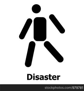 Disaster icon. Simple illustration of disaster vector icon for web. Disaster icon, simple style