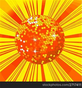 Disco ball, retro party background