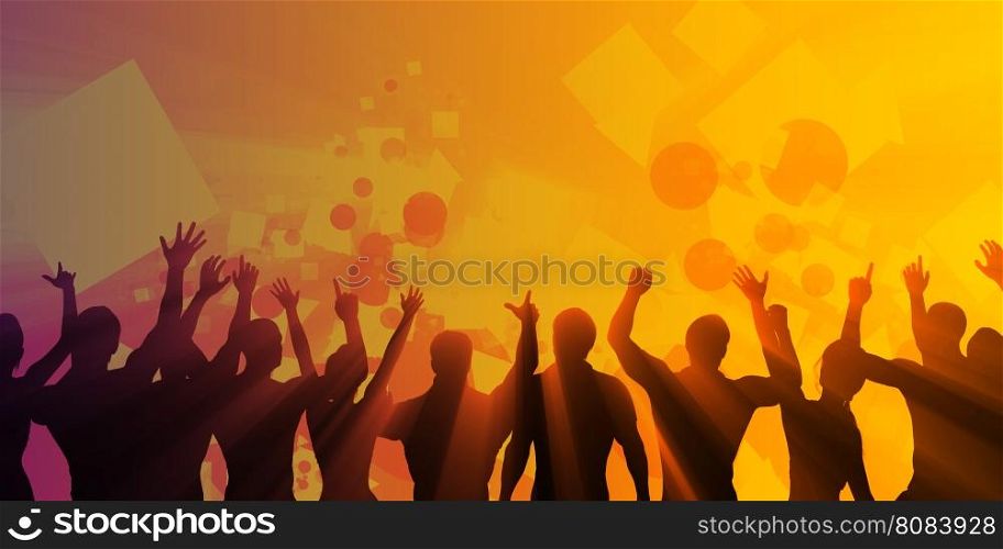 Disco Electronic Music Techno Party Background Art. Disco Techno Party Background