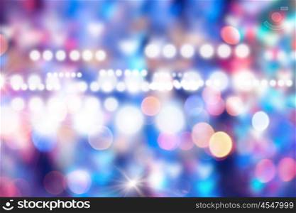 Disco party. Background image with blurs and lights. Party concept