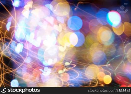 Disco party. Background image with blurs and lights. Party concept