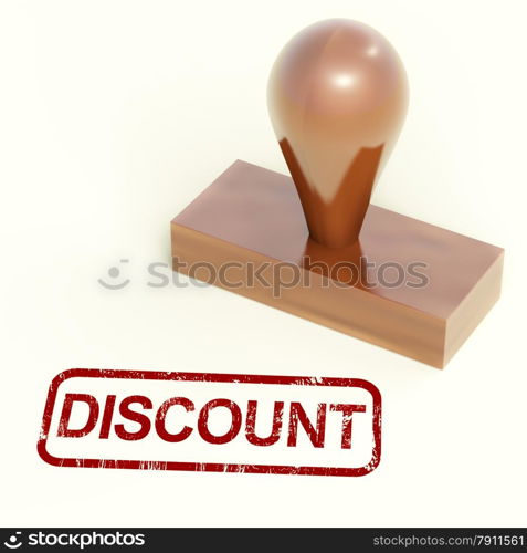 Discount Stamp Shows Promotion And Reduction. Discount Stamp Shows Promotion And Reductions