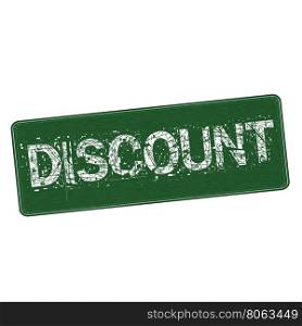 discount white wording on Background green wood Board