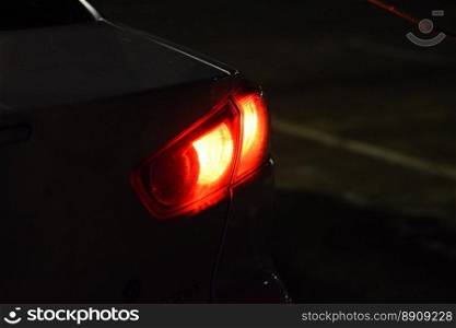 Discounted rear car lights in the dark. Stop signals. Discounted rear car lights in the dark. Stop signals.
