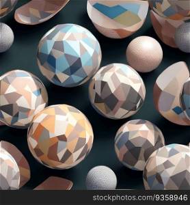 Discovering the Mesmerizing Patterns of 3D Sphere Backgrounds. Generative AI.