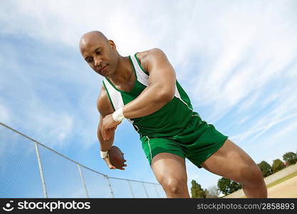 Discus Thrower Preparing to Throw