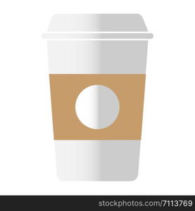 disposable coffee cup icon on white background. coffee cup sign.