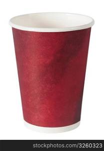 Disposable coffee cup. Isolated