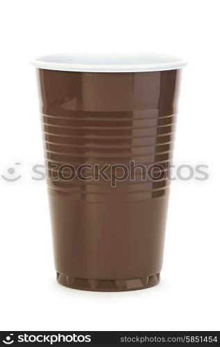 Disposable cups isolated on white background