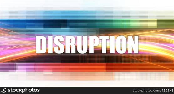 Disruption Corporate Concept Exciting Presentation Slide Art. Disruption Corporate Concept