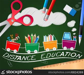 Distance Education Picture Showing Correspondence Course 3d Illustration