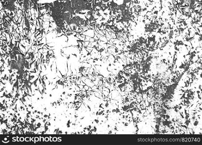Distressed cracked paint contrast black and white grunge texture template for overlay artwork.