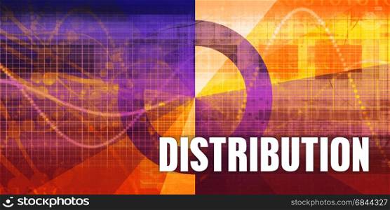Distribution Focus Concept on a Futuristic Abstract Background. Distribution. Distribution