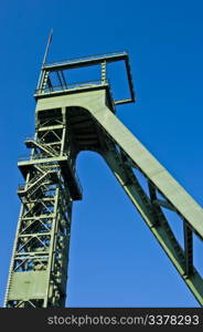 disused headframe of the former Zeche Osterfeld in Oberhausen, now park OLGA