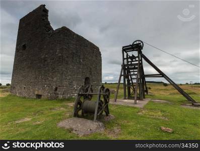 Disused machinery and building at Magpie Mine, in the Peak District