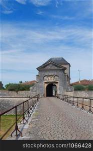 Ditch and fortifications in Saint Martin de Re on island Ile de Re