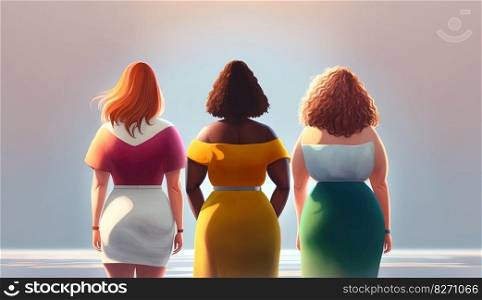 Diversity and Inclusivity of Women with Body Positivity and Self-Acceptance. Generative ai