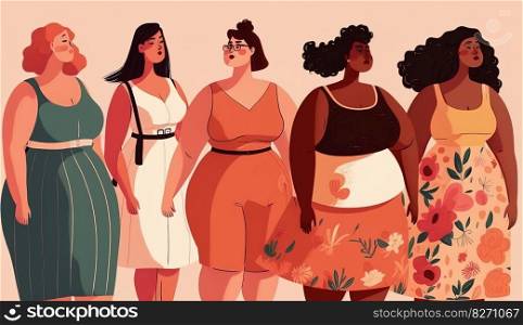 Diversity and Inclusivity of Women with Body Positivity and Self-Acceptance. Generative ai