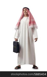Diversity concept with arab on white