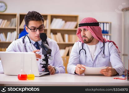 Diversity concept with doctors in hospital