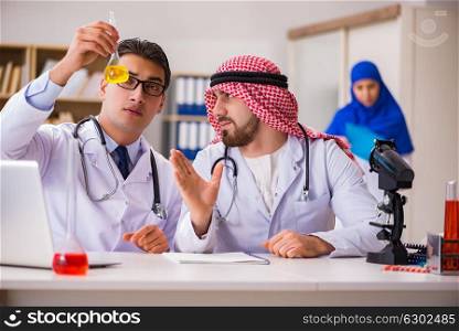 Diversity concept with doctors in hospital