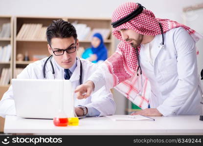 Diversity concept with doctors in hospital