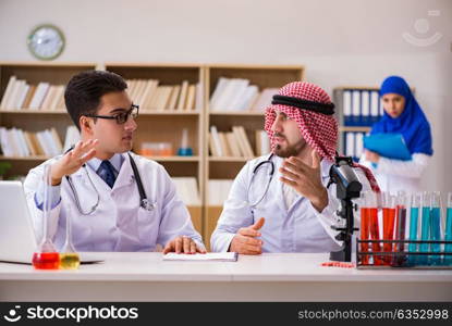 Diversity concept with doctors in hospital