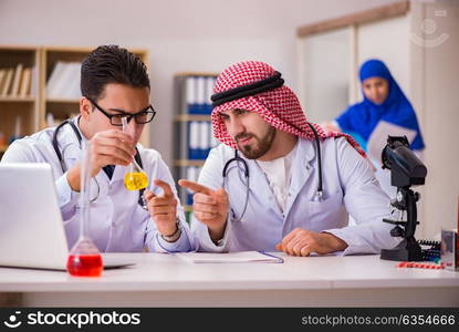 Diversity concept with doctors in hospital