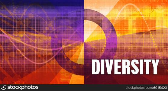 Diversity Focus Concept on a Futuristic Abstract Background. Diversity