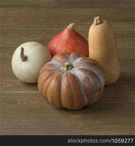 Diversity in shape and taste of fresh pumpkins