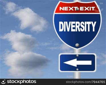 Diversity road sign