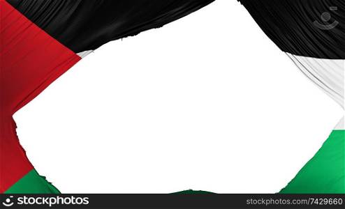 Divided Sahrawi Arab Democratic Republic flag, white background, 3d rendering. Divided Sahrawi Arab Democratic Republic flag