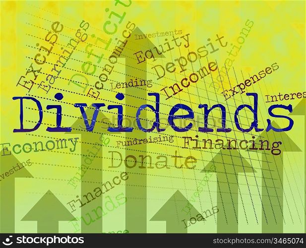 Dividends Word Meaning Stock Market And Incomes