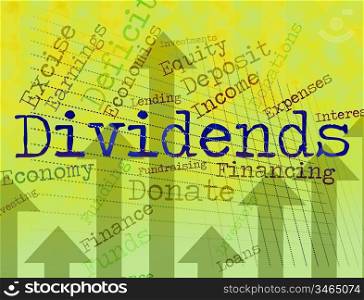 Dividends Word Meaning Stock Market And Incomes