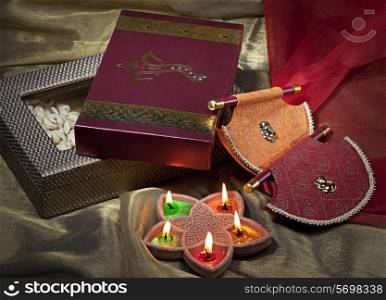 Diwali gifts and diyas