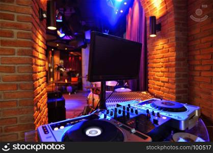 DJ counter at loft bar style