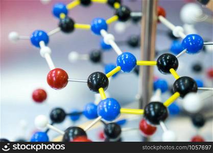 DNA and molecule model for science concept