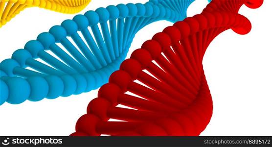 DNA Background with Isolated Helix Structure for Research. DNA Background