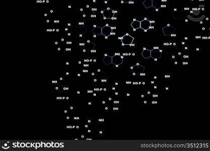 dna chemistry 3d abstract background
