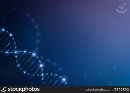 DNA & chromosome for COVID or corona virus abstract background