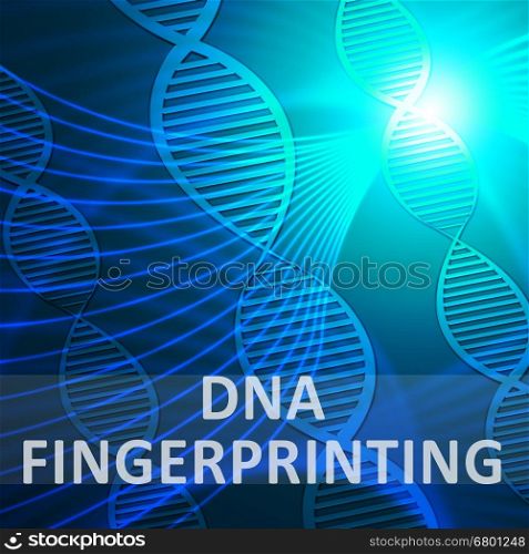 Dna Fingerprinting Helix Meaning Genetic Profiling 3d Illustration