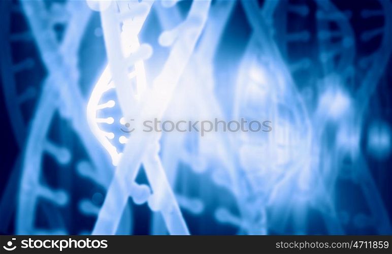 DNA molecule background. Digital high technology background with DNA molecule concept