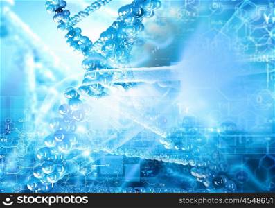 DNA molecule. Background image of DNA molecule. Science concept