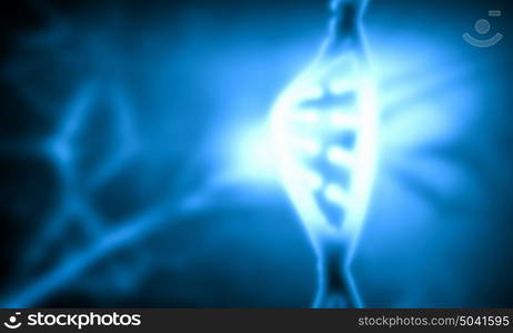 DNA molecule. Biochemistry background concept with high tech dna molecule