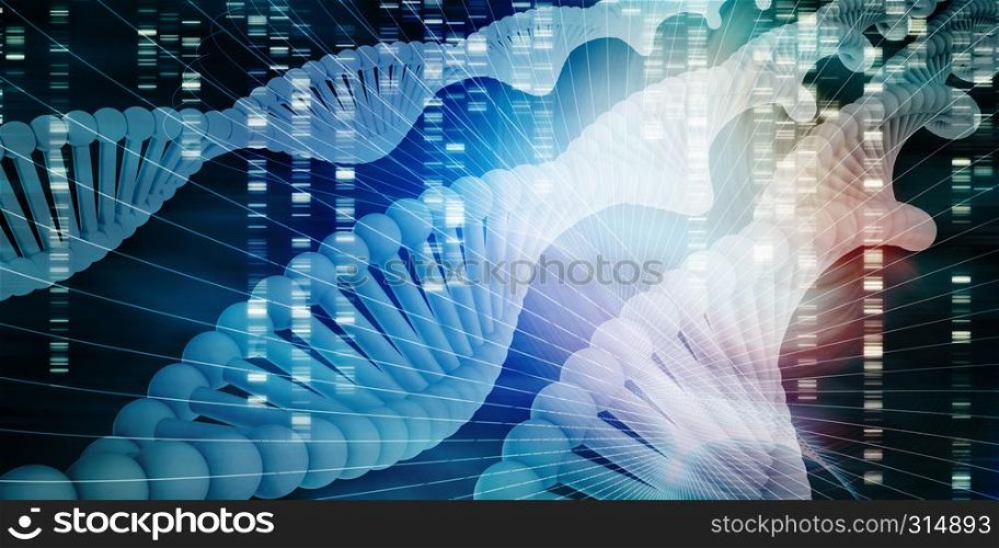 DNA Molecule Helix Science Abstract Background Art. DNA Molecule Helix Science Abstract Background