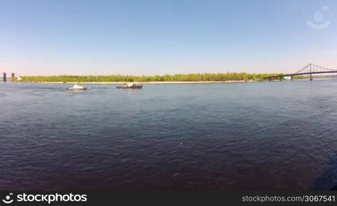 Dnipro river in Kyiv, Ukraine