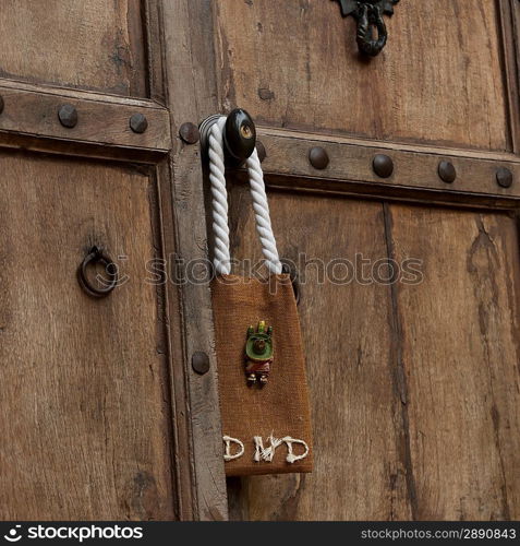 Do Not Disturb sign hanging on a door, Sayulita, Nayarit, Mexico