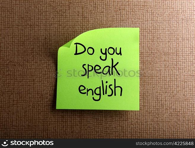 Do you speak english