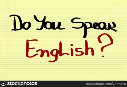 Do you Speak English Concept