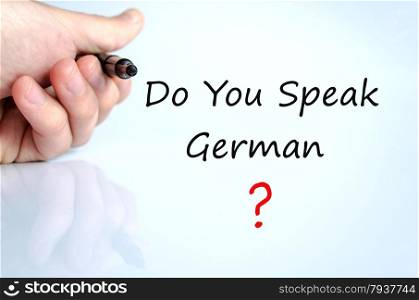 Do You Speak German Concept Isolated Over White Background